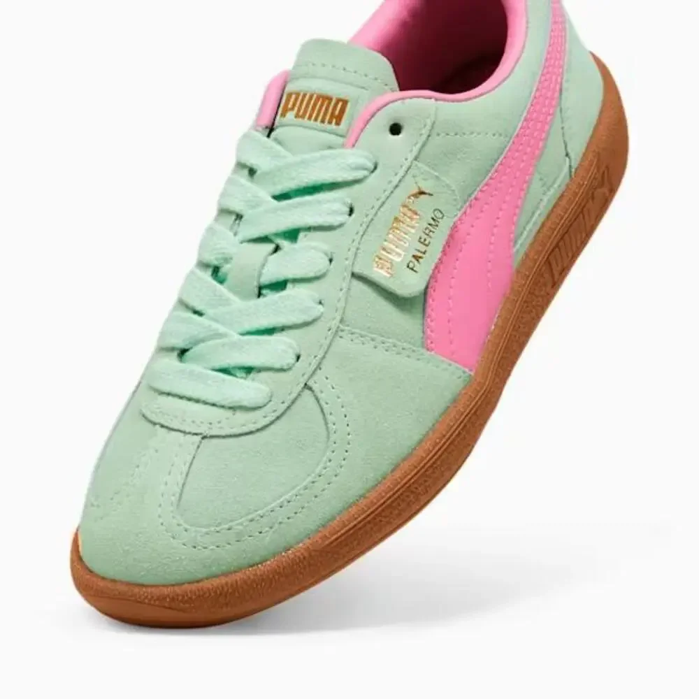 Puma Palermo 397271-02 Sneakers Kids Mint Pink Leather Lifestyle Shoes TF5956